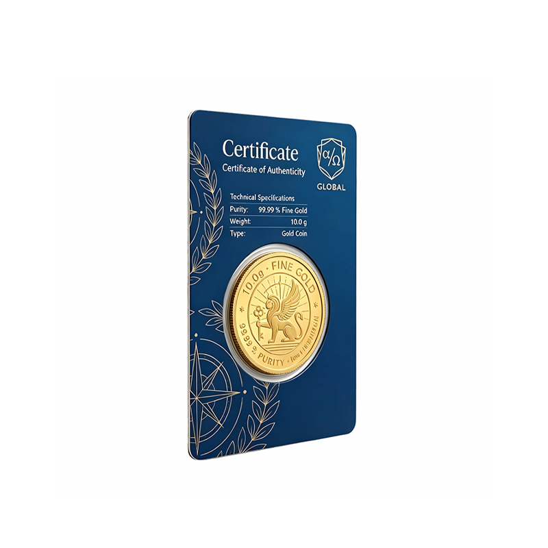 Custom Gold Coin Display Blister Pack