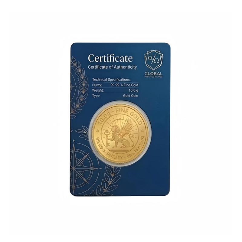 Custom Gold Coin Display Blister Pack