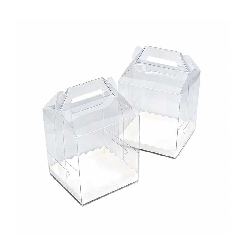 Custom Clear Plastic Cake Containers with Handle