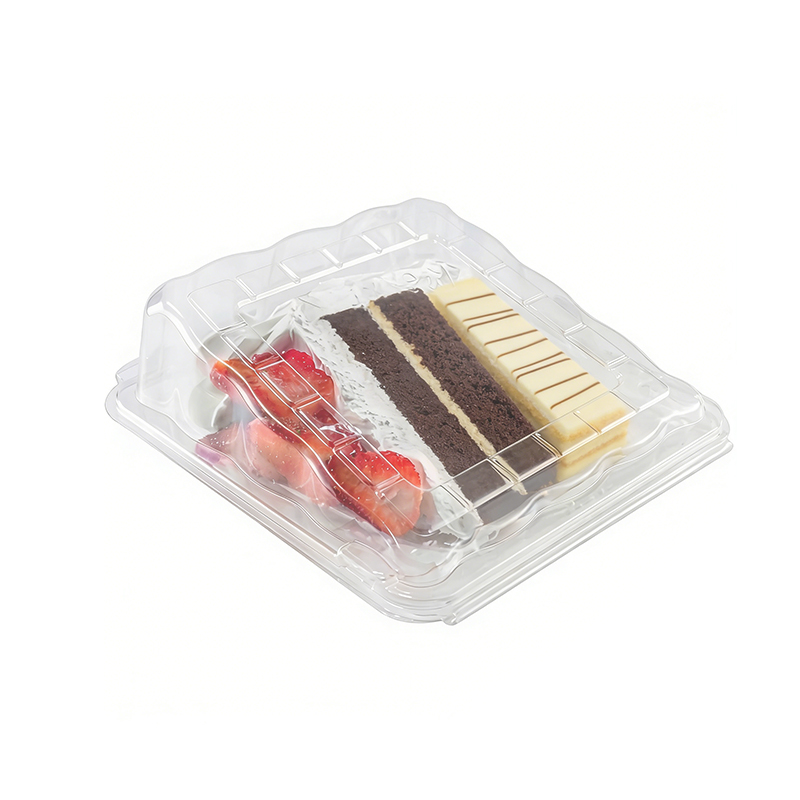 Wholesale Sideways Cake Slice Plastic Container