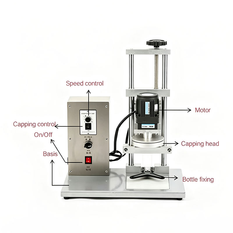 Custom Semi-Automatic Electrical Tabletop Capping Sealing Machine