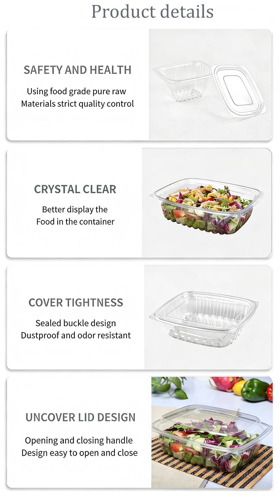 Disposable Food plastic Packaging Box