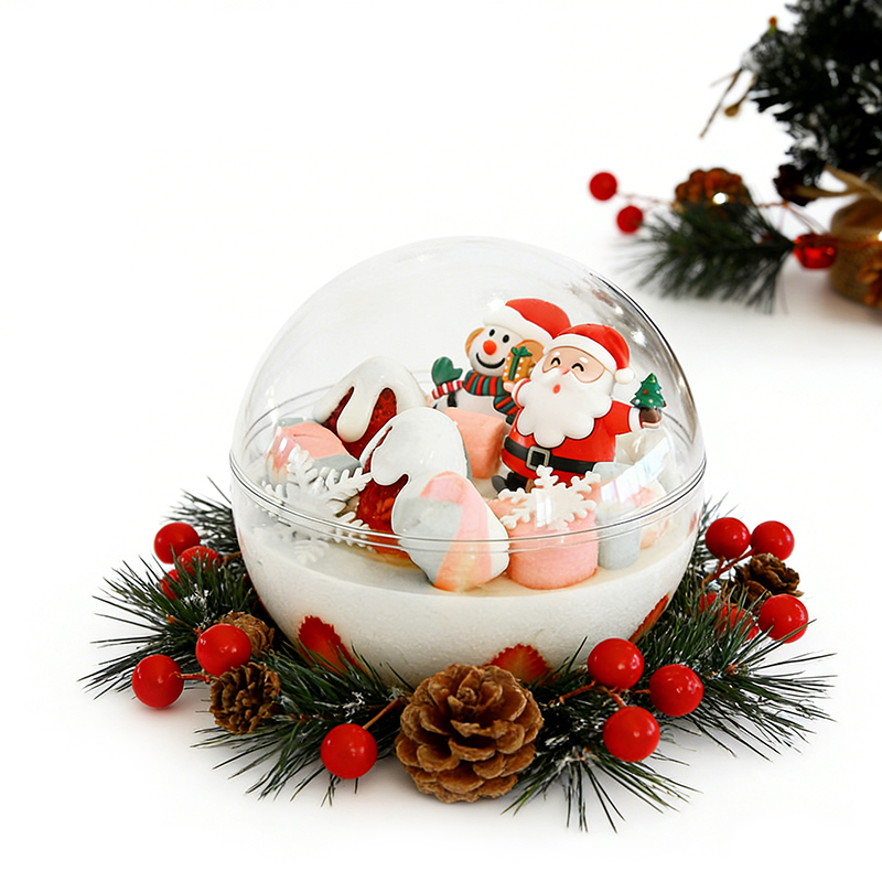 Christmas Crystal Mousse Cake Transparent Ball Blister Packaging