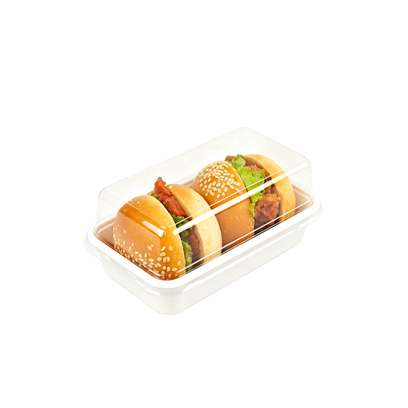Double Hamburger Clamshell Takeout Box