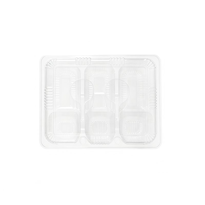 Custom 3 Grid Cake Clamshell Containers
