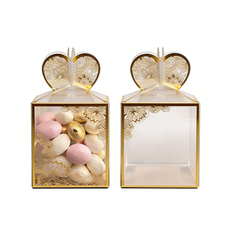 Wholesale Gold Foil Gift Box with Heart Top