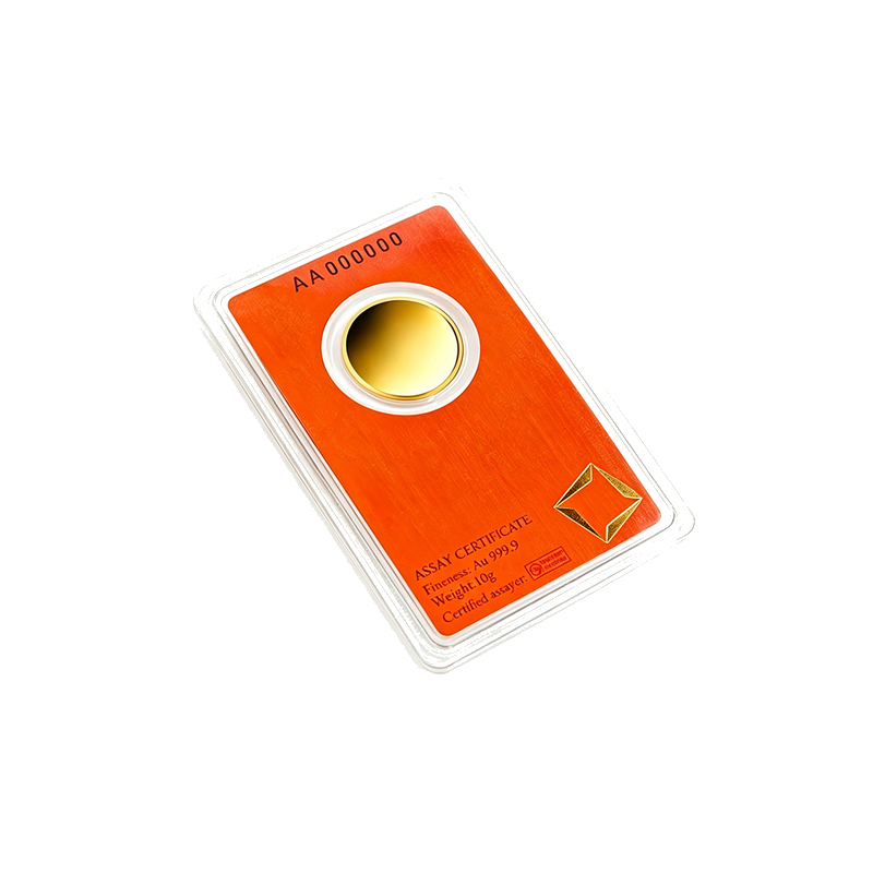 Plastic Assay Card for Gold Coins