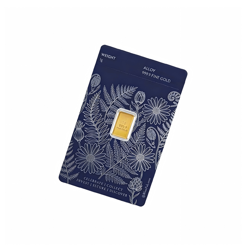 Custom 1 Gram Gold Bar Blister Card 
