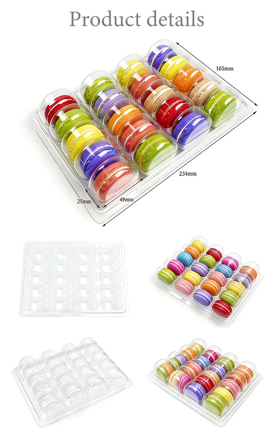 Plastic Macaron Packaging Tray