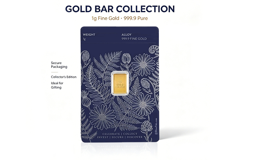 Custom 1 Gram Gold Bar Blister Card