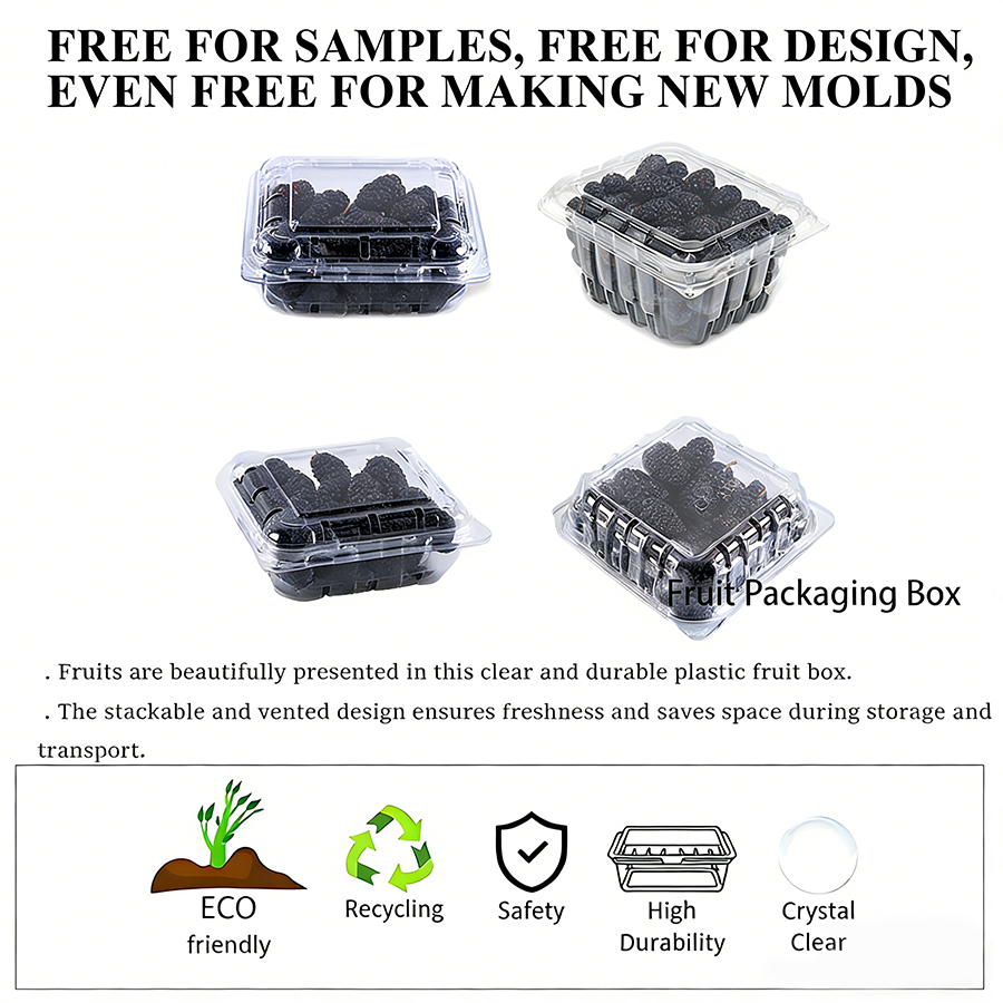 Wholesale Mulberry Plastic Packaging Clamshell