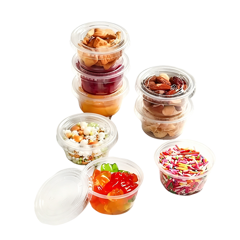 Plastic Sauce Cup with Lid 