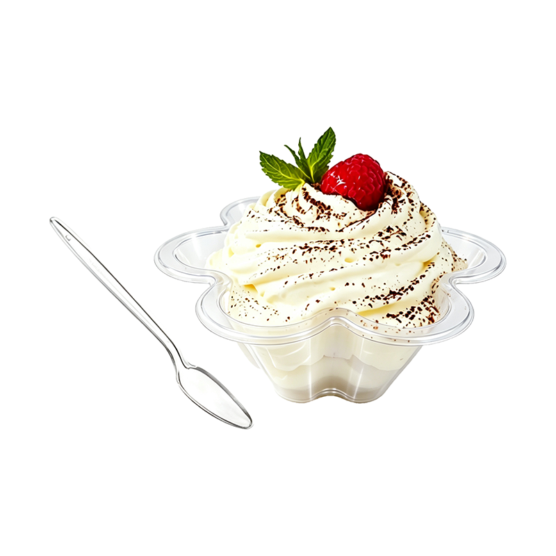 Custom Flower PET Ice Cream Cups
