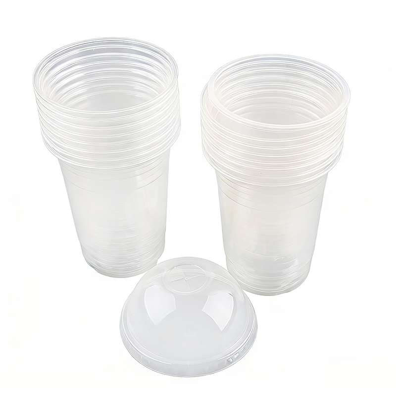 Disposable Clear Plastic Coffee Cup With Lid