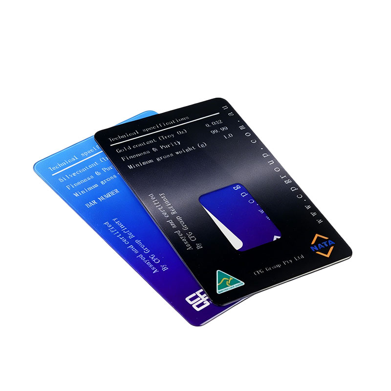 Factory Price Silver Bar Assay Card