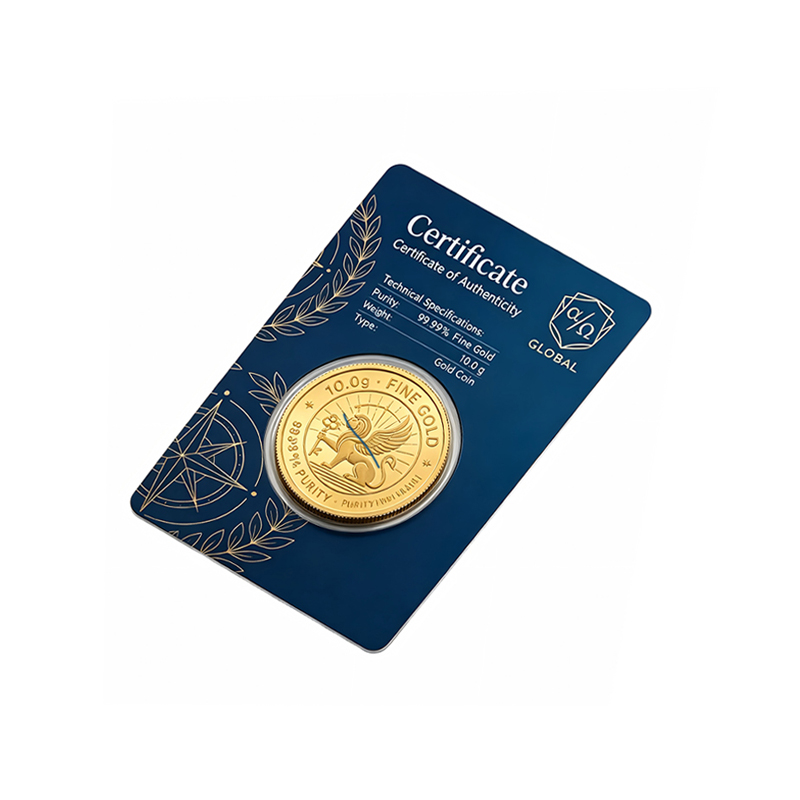 Custom Gold Coin Display Blister Pack