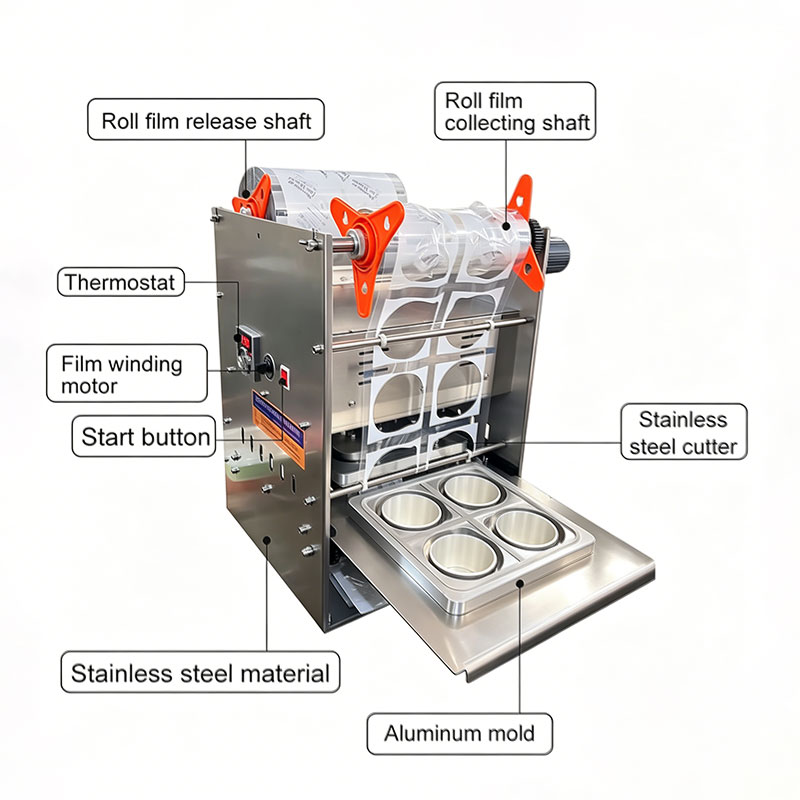 Automatic Yogurt Cup Heat Sealing Machine