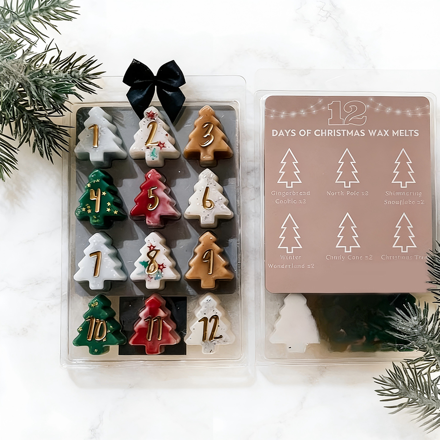 Christmas Tree Shape Wax Melt Clamshell