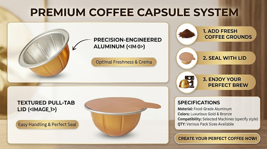 Custom Aluminum Coffee Pods Manufacturer