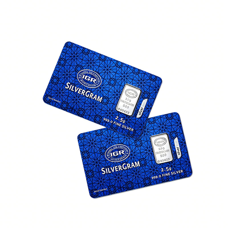 2.5 Gram Silver Bar Blister Packaging