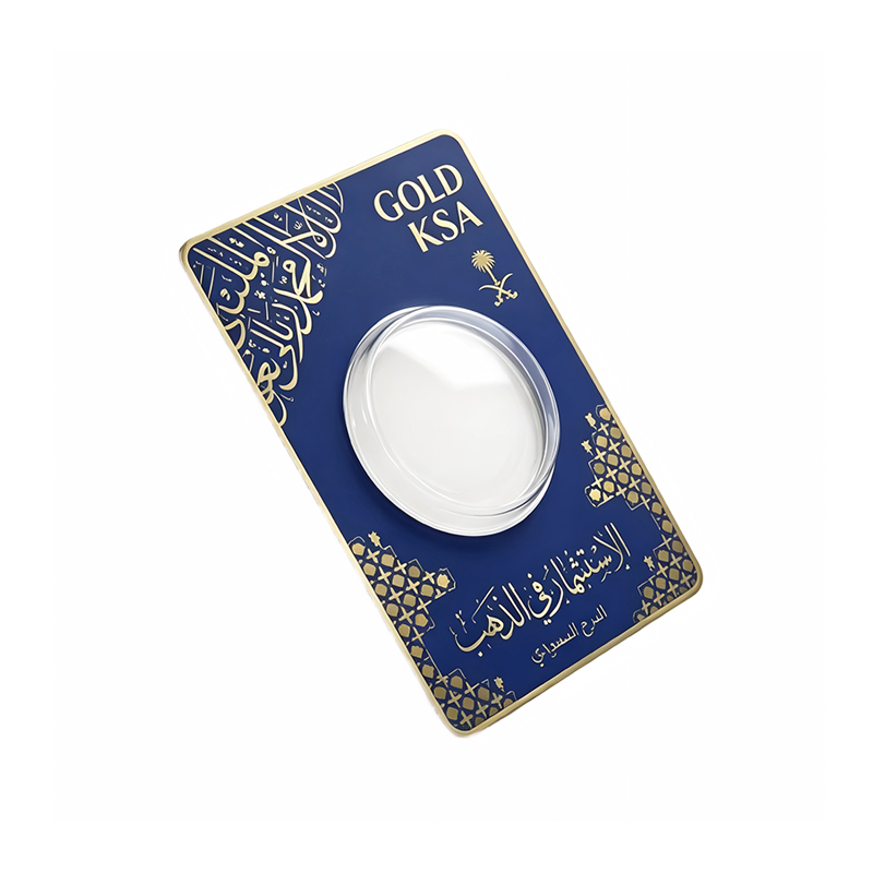 Custom Gold Coin Assay Card Packaging