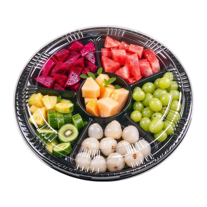 Custom Round Divided Fruit Tray