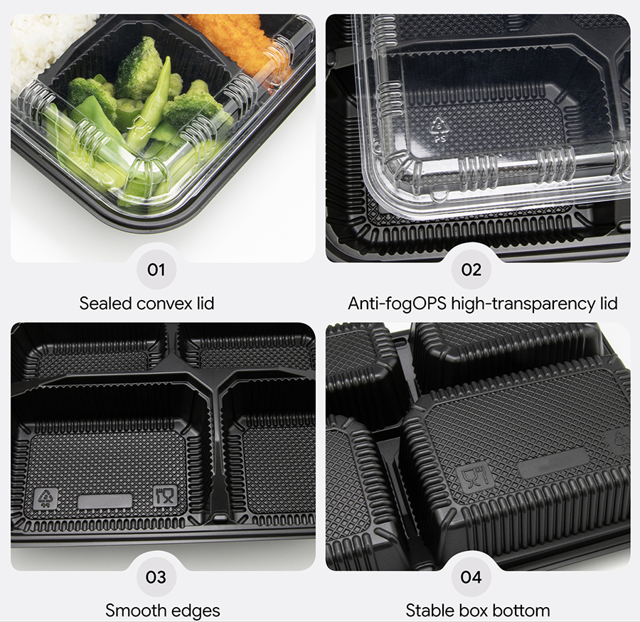 Wholesale 4 Compartment Takeaway Food Packaging