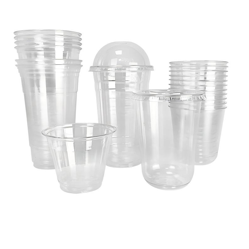 Wholesale Clear Plastic Cold Cup with Dome Lid