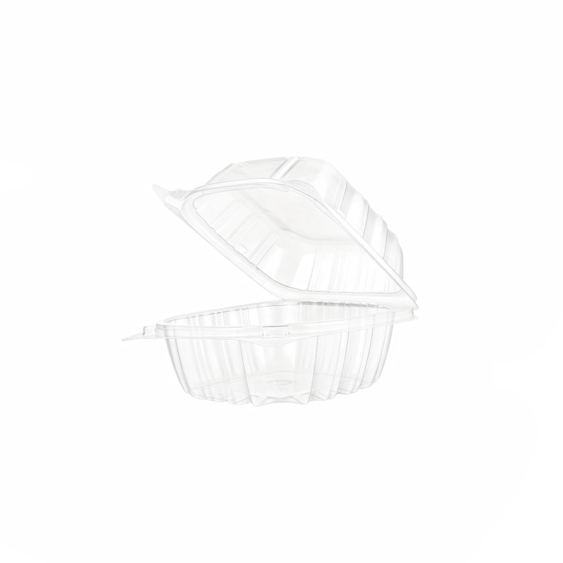 Clear Plastic Hamburger Clamshell with Hinged Lid