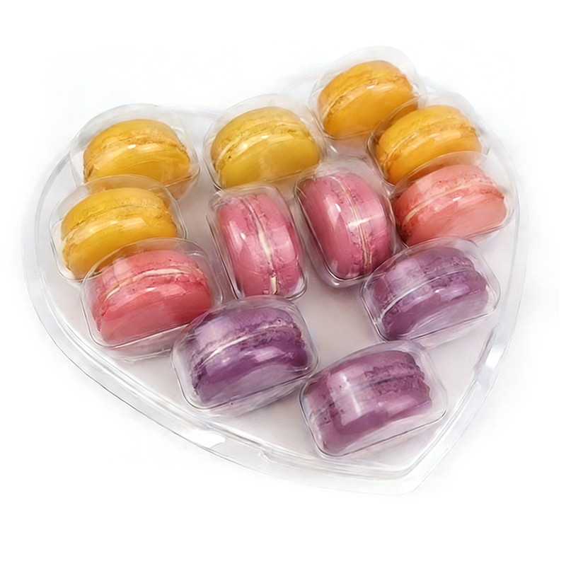 Heart-Shaped Transparent Blister Macaron Tray