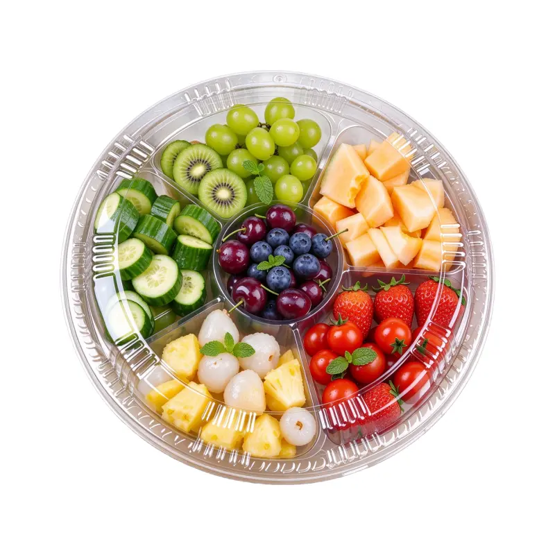 Custom Round Divided Fruit Tray