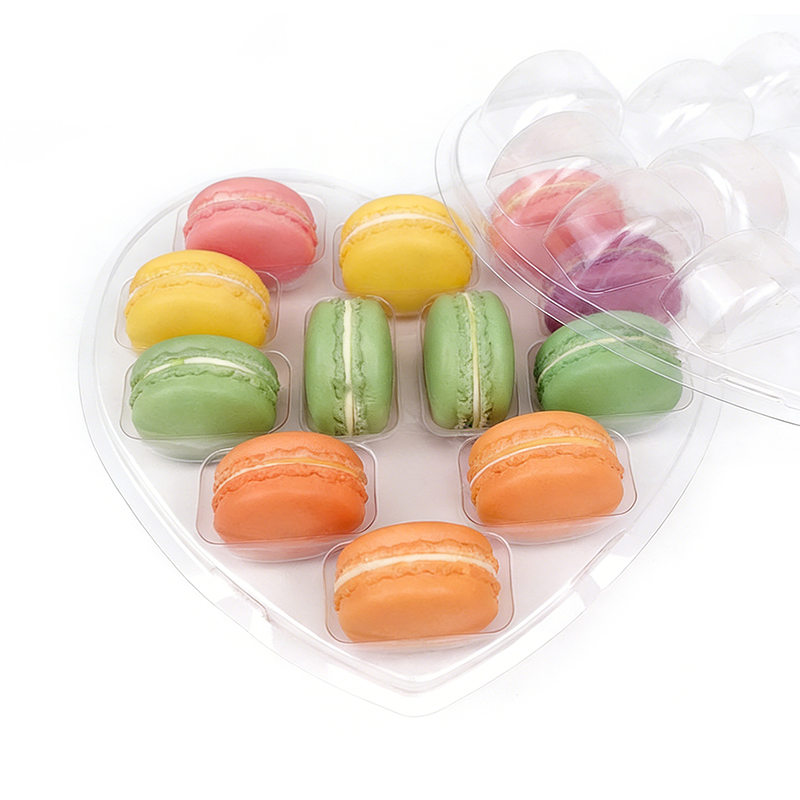 Heart-Shaped Transparent Blister Macaron Tray