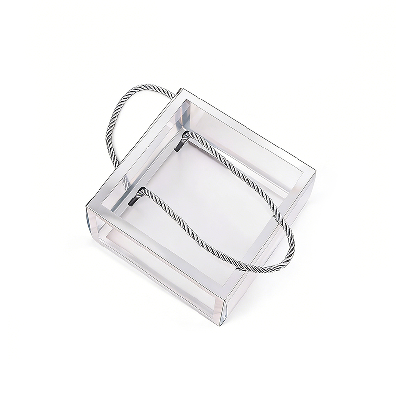 Clear Plastic Tote Box with Gold Stamping 