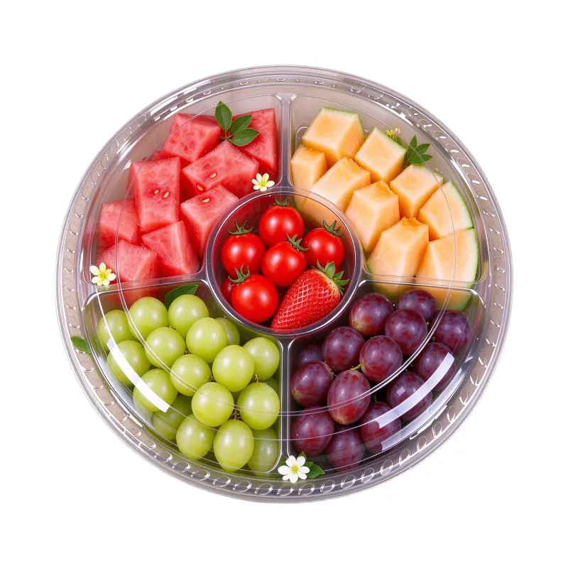 Custom Round Divided Fruit Tray