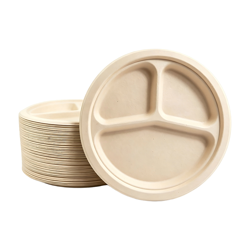 Factory Price Bamboo Pulp Divided Plates