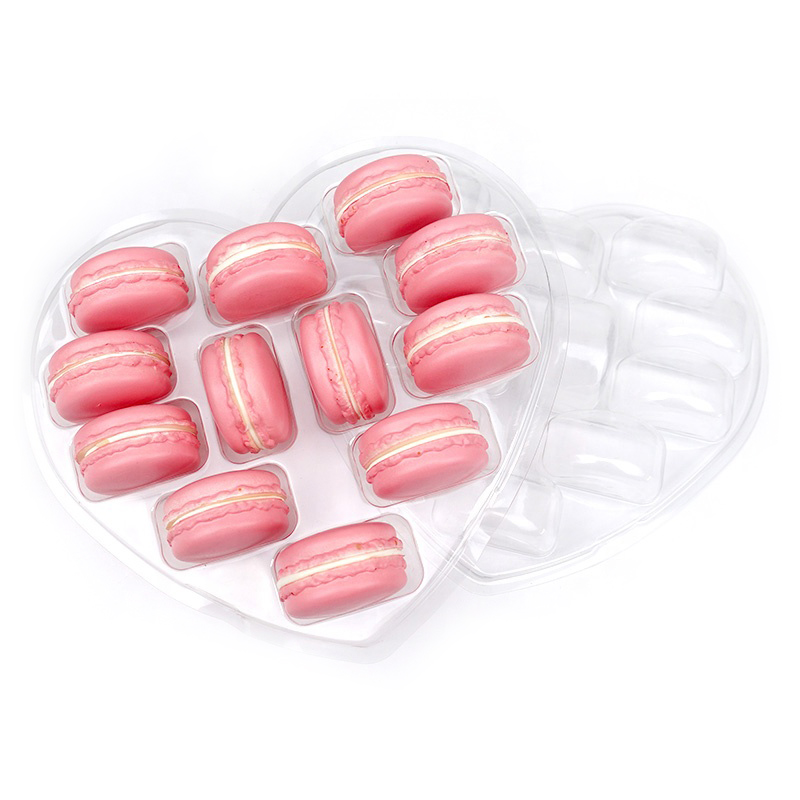 Heart-Shaped Transparent Blister Macaron Tray