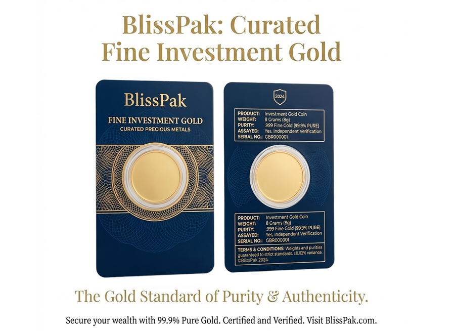 Custom Gold Bar Blister Card Packaging