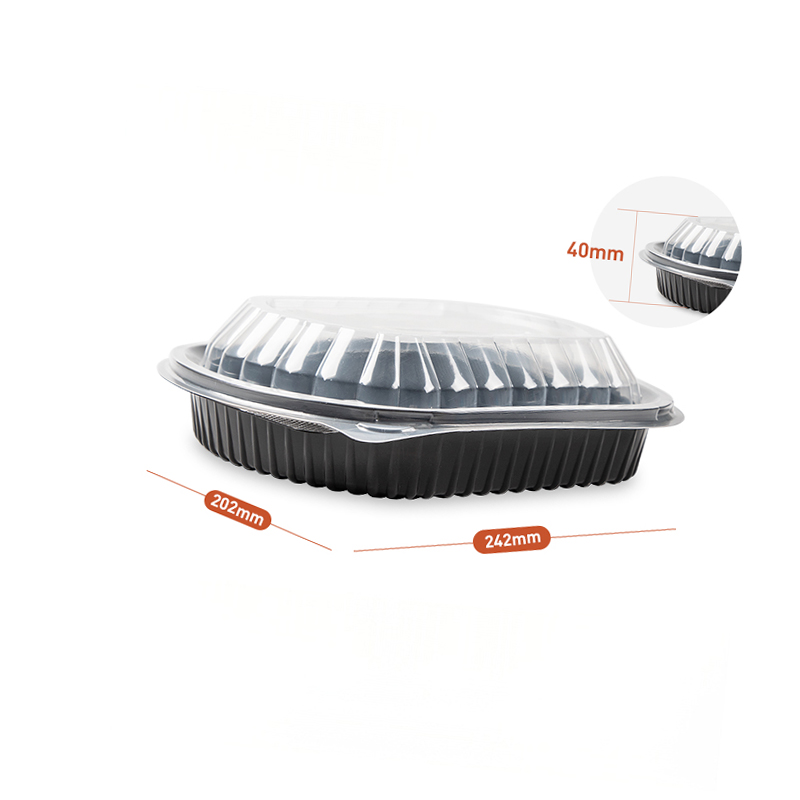 Black Plastic Deli Trays with Clear Lids