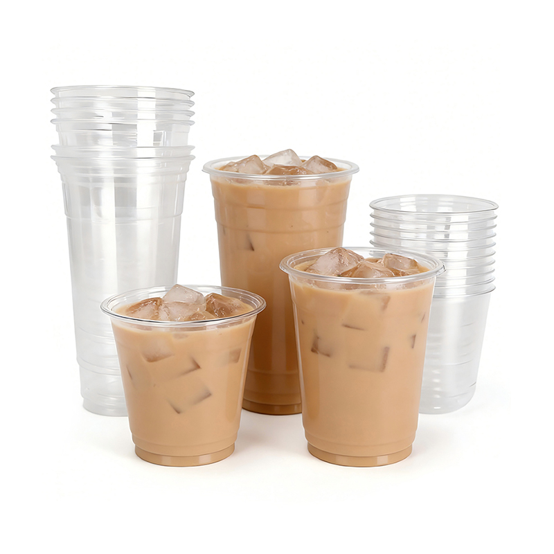 Wholesale Clear Plastic Cold Cup with Dome Lid