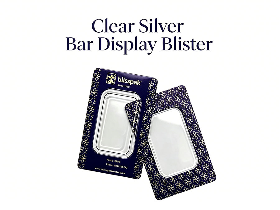 Clear Silver Bar Display Blister
