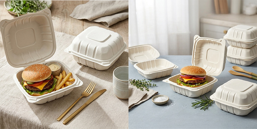 Disposable Plastic Hamburger Clamshell