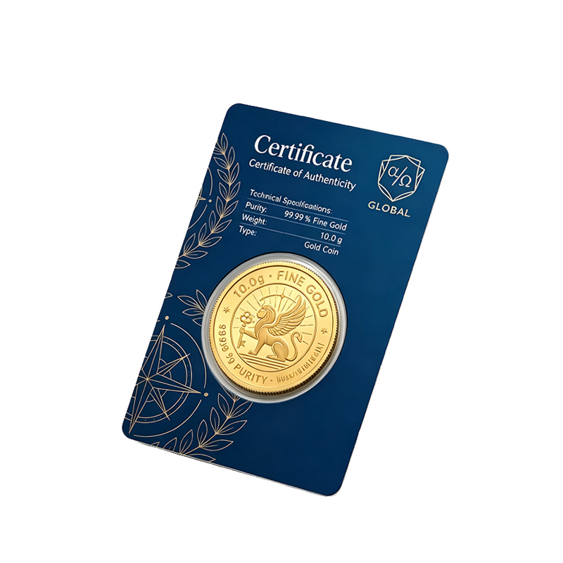 Custom Gold Coin Display Blister Pack