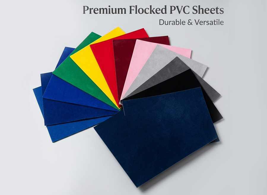 Colored Velvet Flocked PVC Sheet