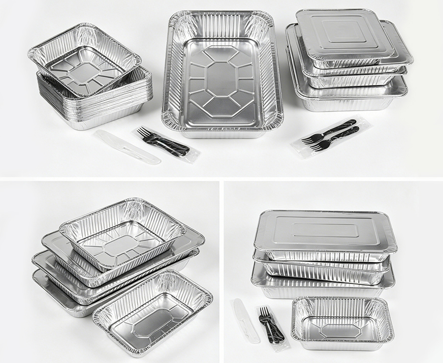 aluminum foil containers are suitable for both commercial and household applications.