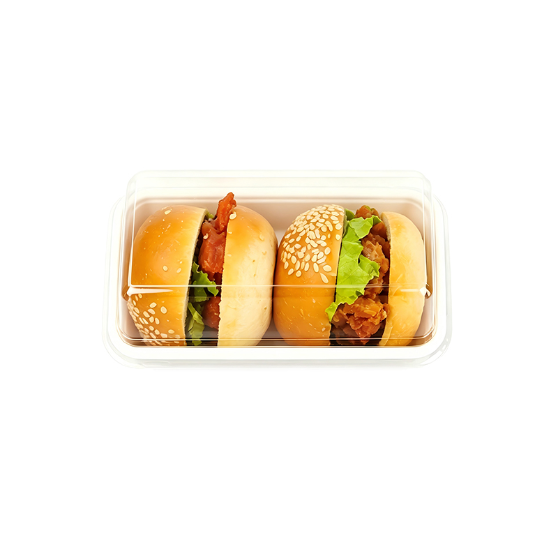 Double Hamburger Clamshell Takeout Box