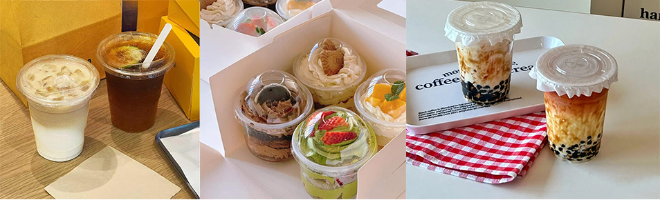 Disposable Clear Plastic Coffee Cup With Lid