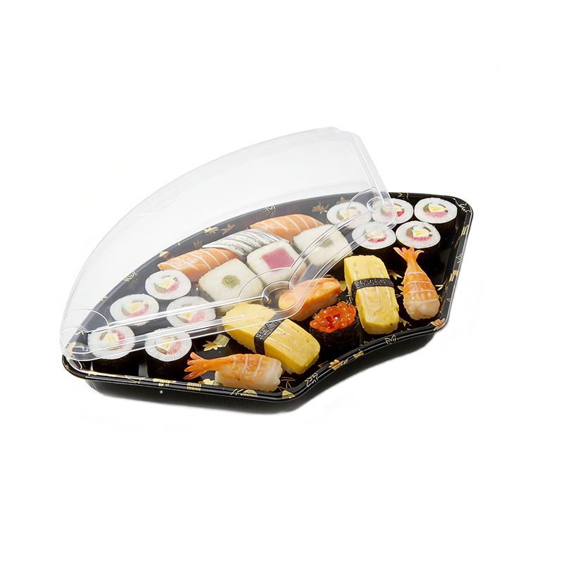 Fan-shaped Disposable Sushi Tray