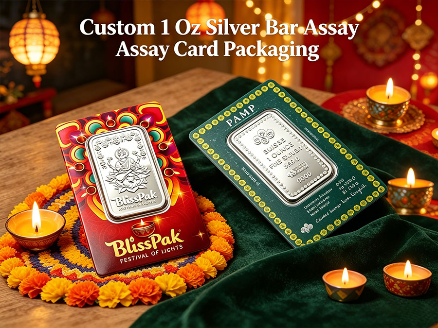 Custom 1 Oz Silver Bar Assay Card Packaging
