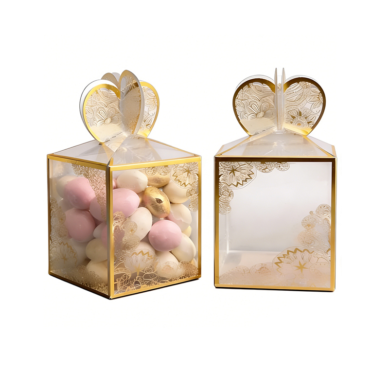Wholesale Gold Foil Gift Box with Heart Top