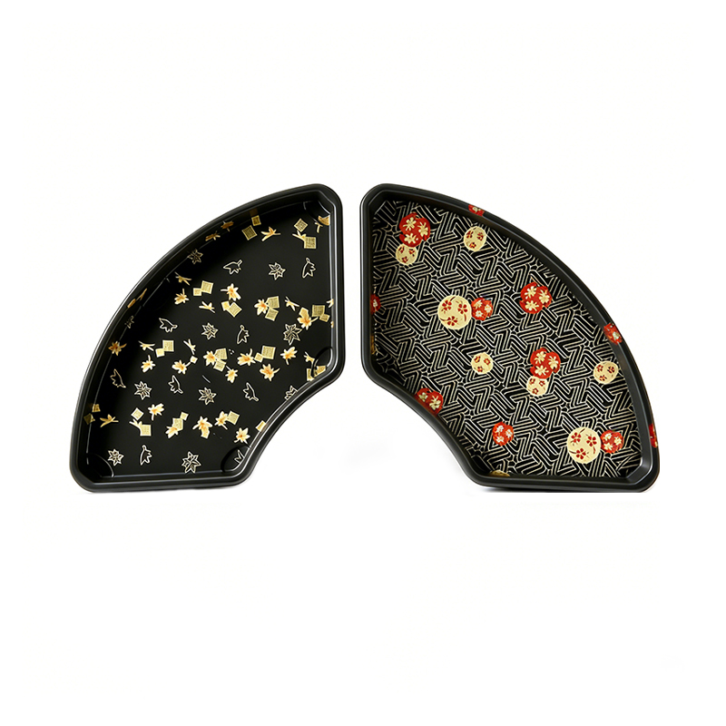 Fan-shaped Disposable Sushi Tray